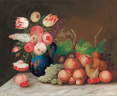 Still Life with Fruit and Flowers by W.B. Gould